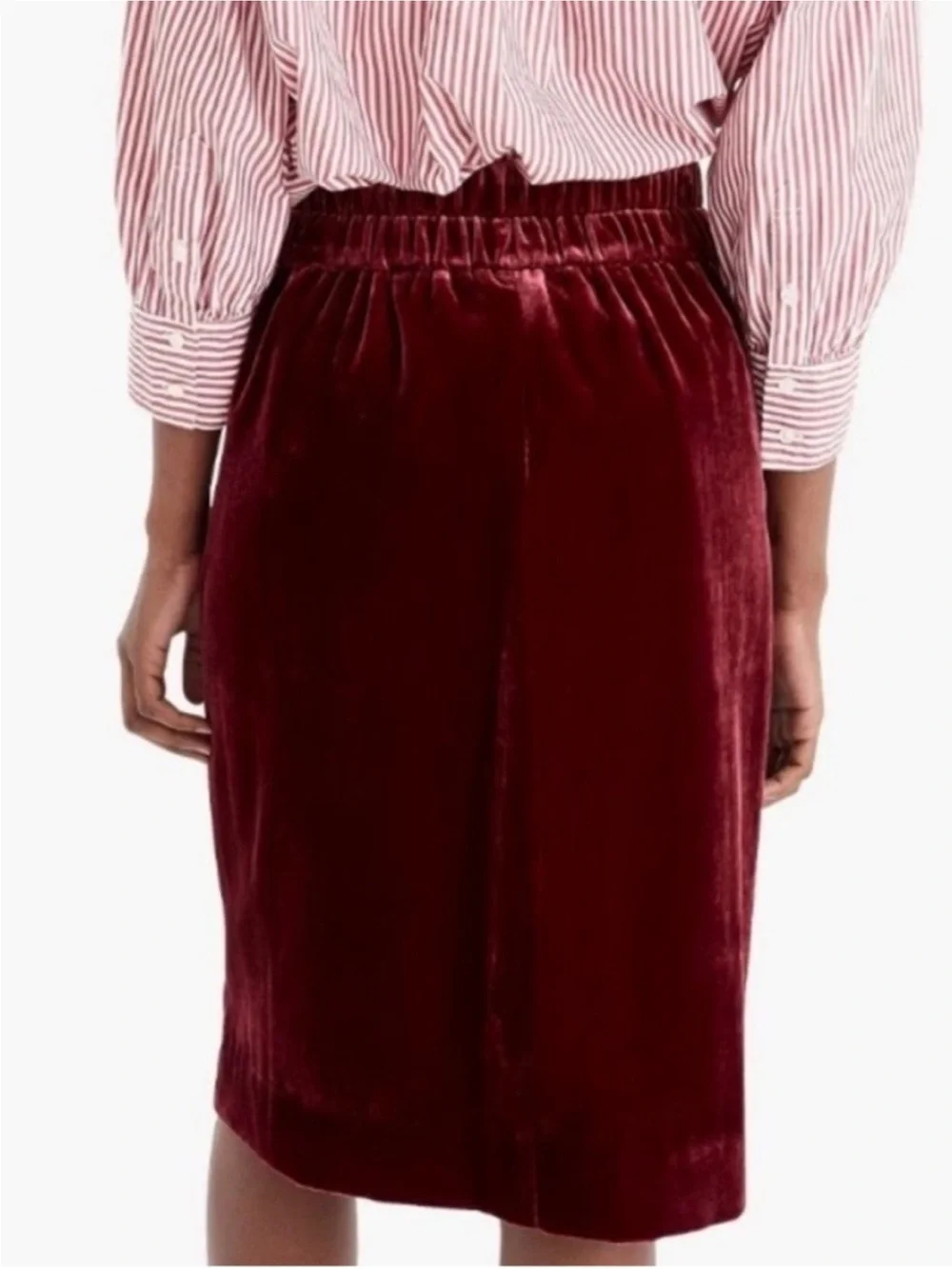 J. Crew Velvet A- Line Midi Skirt, Size M
